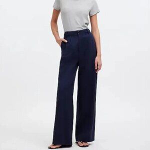 Madewell The Harlow Wide-Leg Pant in Navy